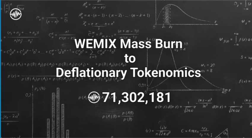 WEMIX가 ‘디플레이션’ 형 토큰이 된다